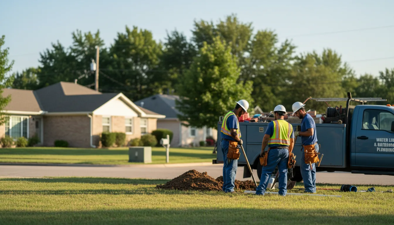 Residential water line and bathroom plumbing service in Hazleton, IA